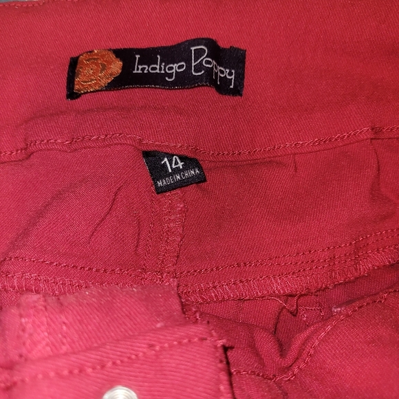 Y2K Style pink Denim high waisted shorts size 14 - Picture 7 of 8